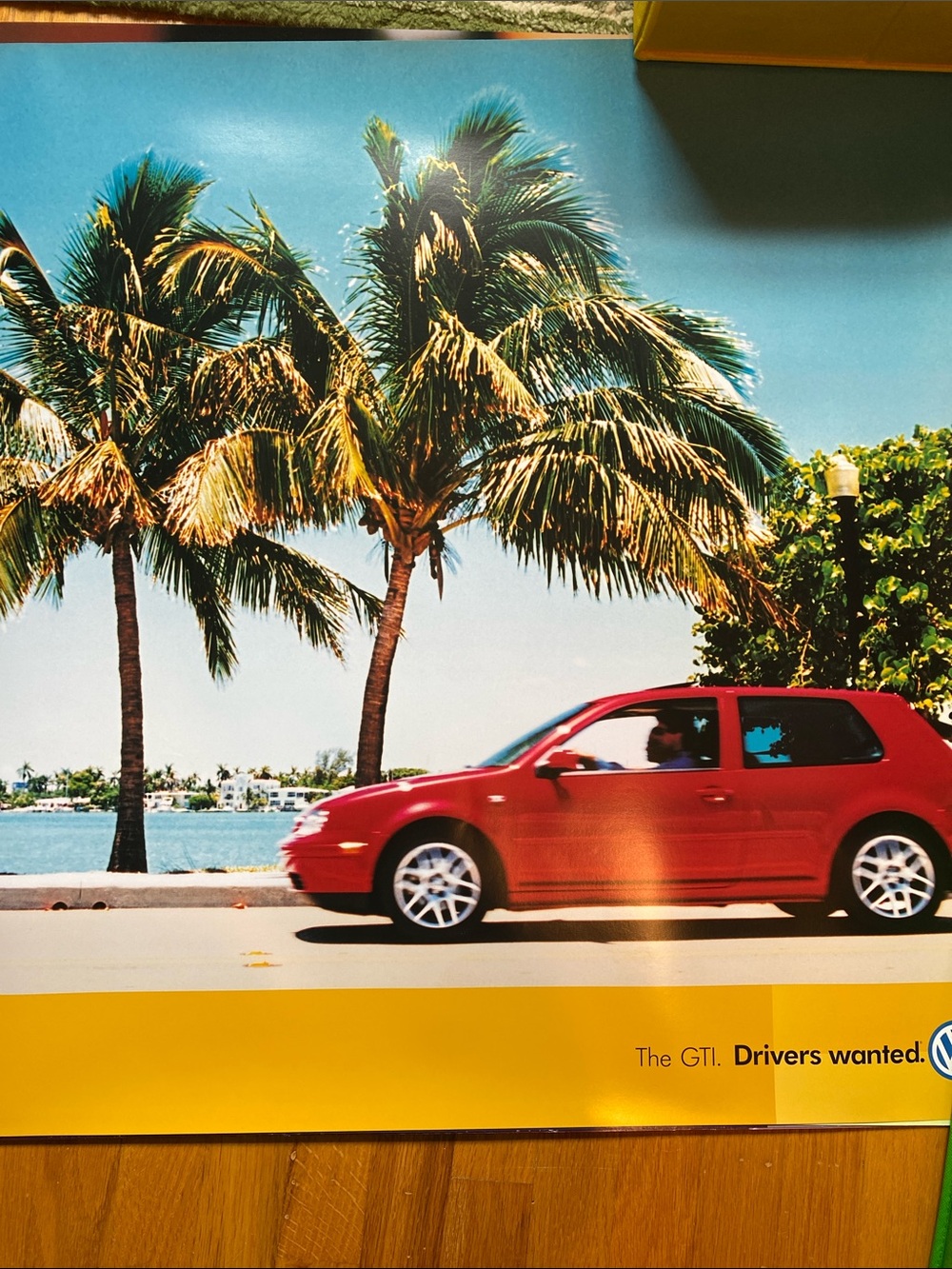 Vintage Volkswagen GTI promotional poster
